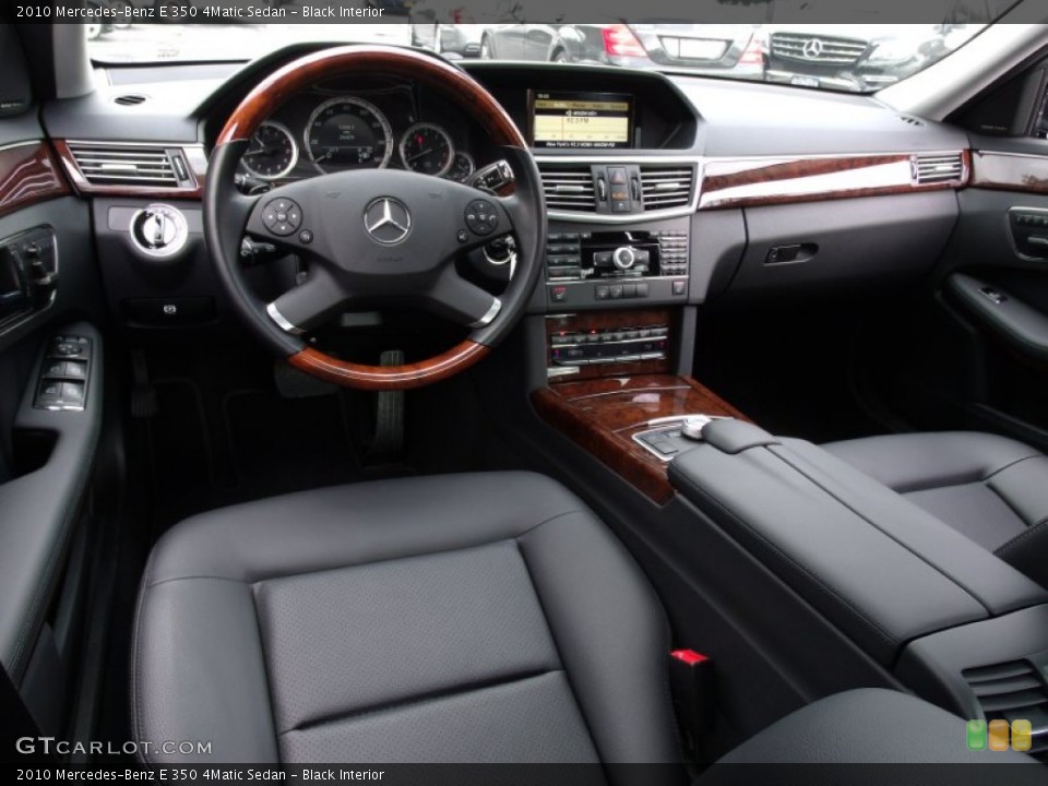 Black Interior Prime Interior for the 2010 Mercedes-Benz E 350 4Matic Sedan #77900308