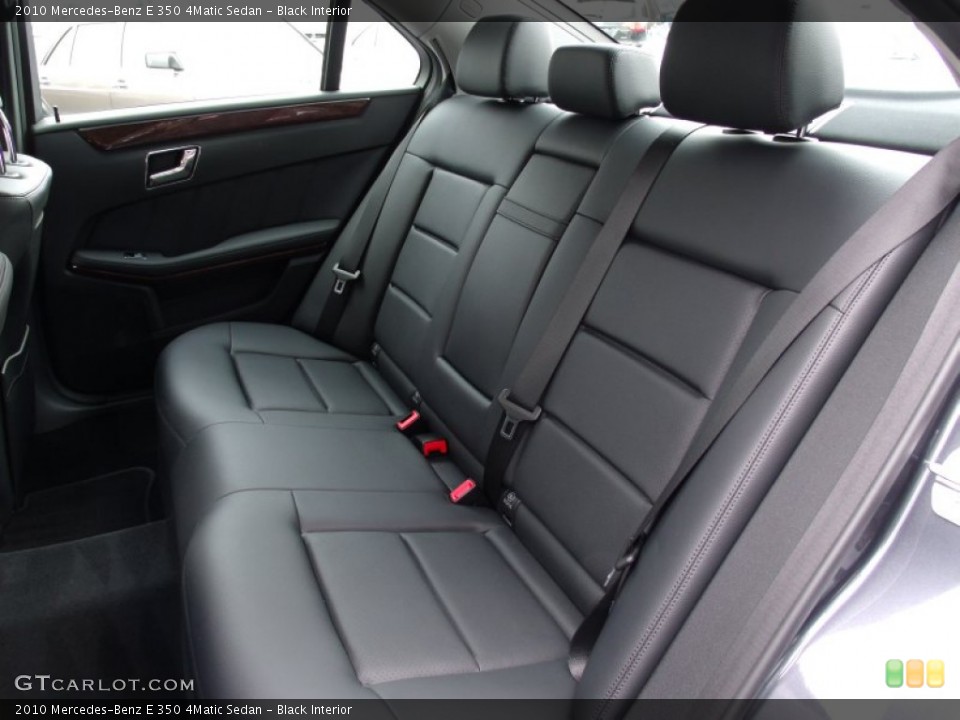 Black Interior Rear Seat for the 2010 Mercedes-Benz E 350 4Matic Sedan #77900329