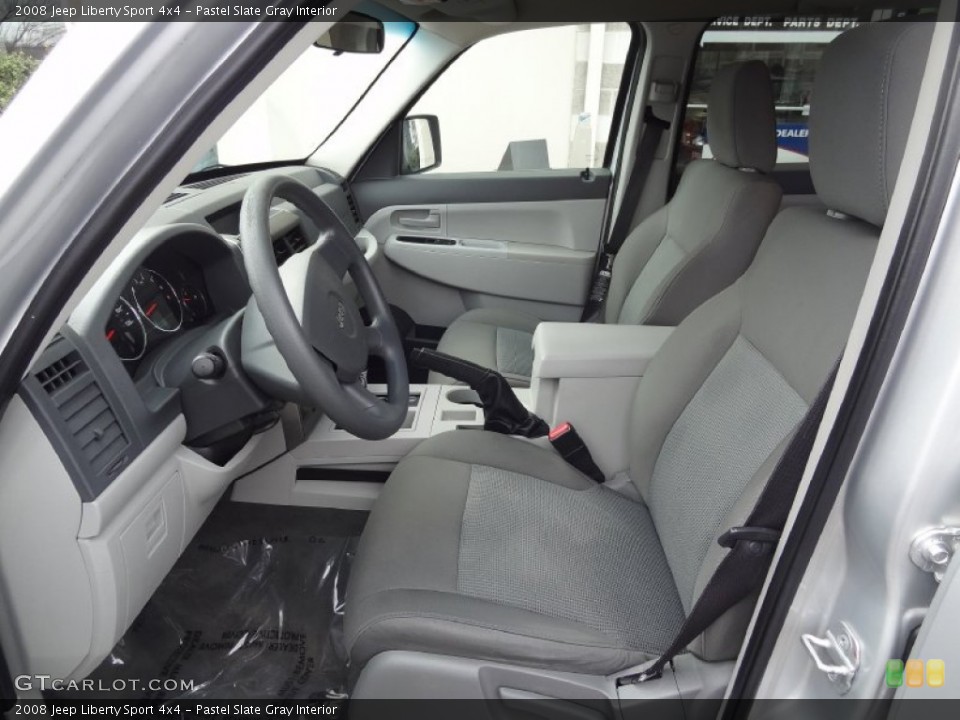 Pastel Slate Gray Interior Front Seat for the 2008 Jeep Liberty Sport 4x4 #77900752