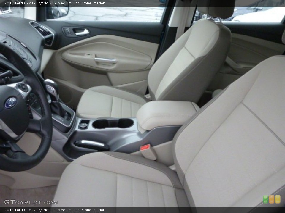 Medium Light Stone Interior Front Seat for the 2013 Ford C-Max Hybrid SE #77902127