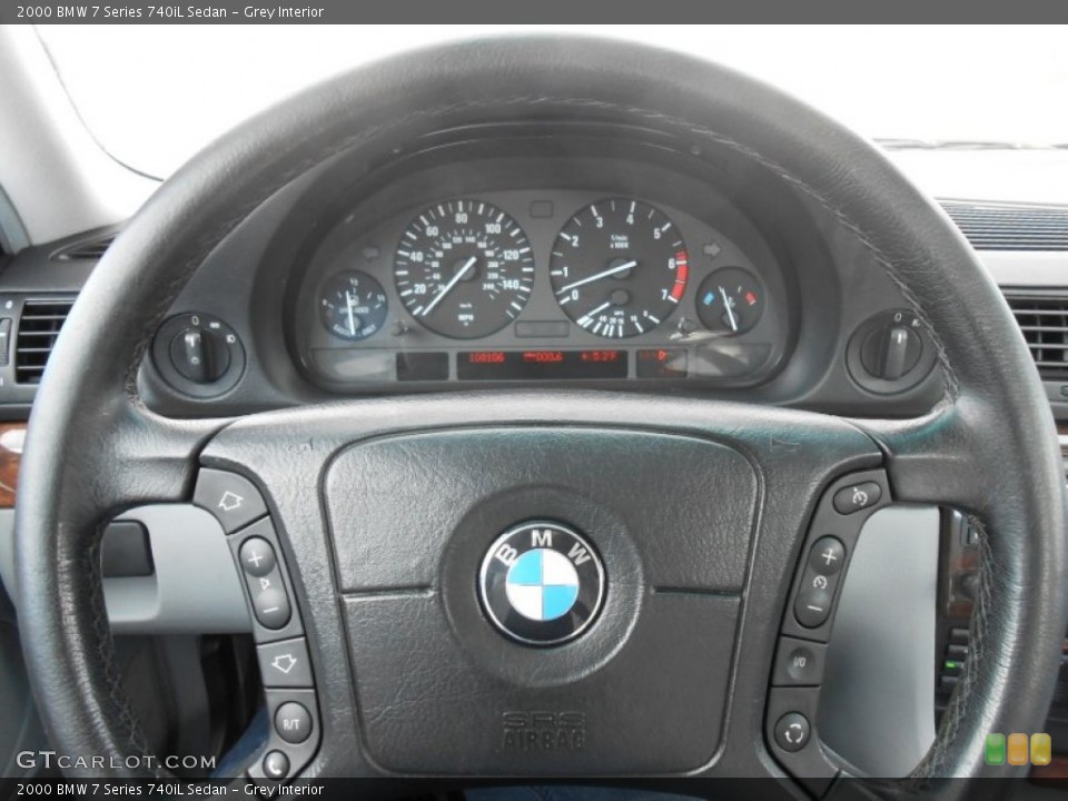 Grey Interior Steering Wheel for the 2000 BMW 7 Series 740iL Sedan #77903167