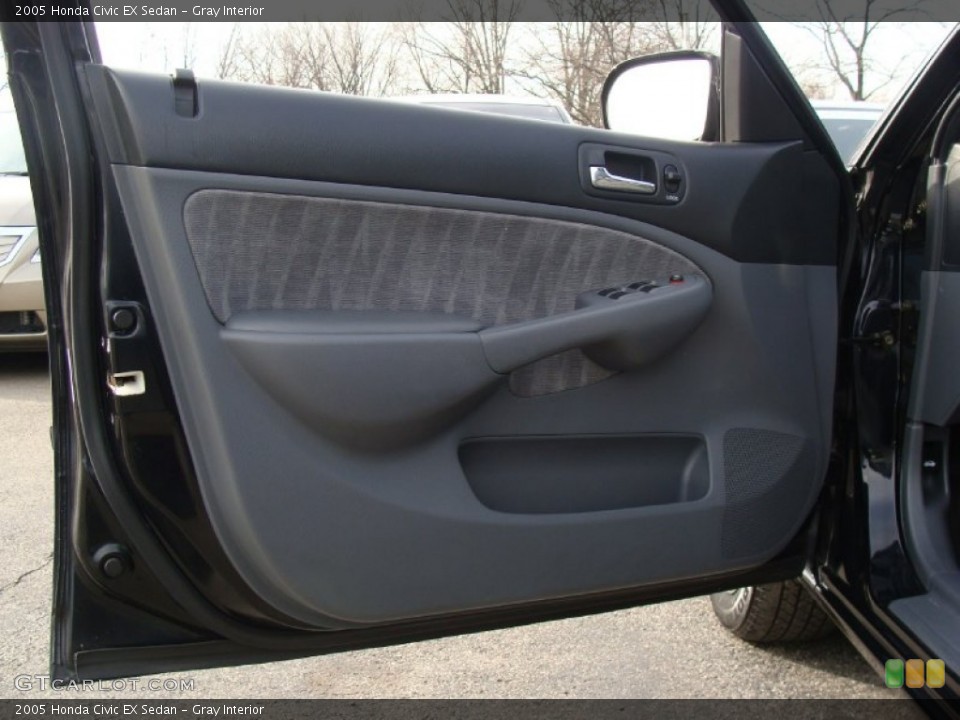 Gray Interior Door Panel for the 2005 Honda Civic EX Sedan #77903880