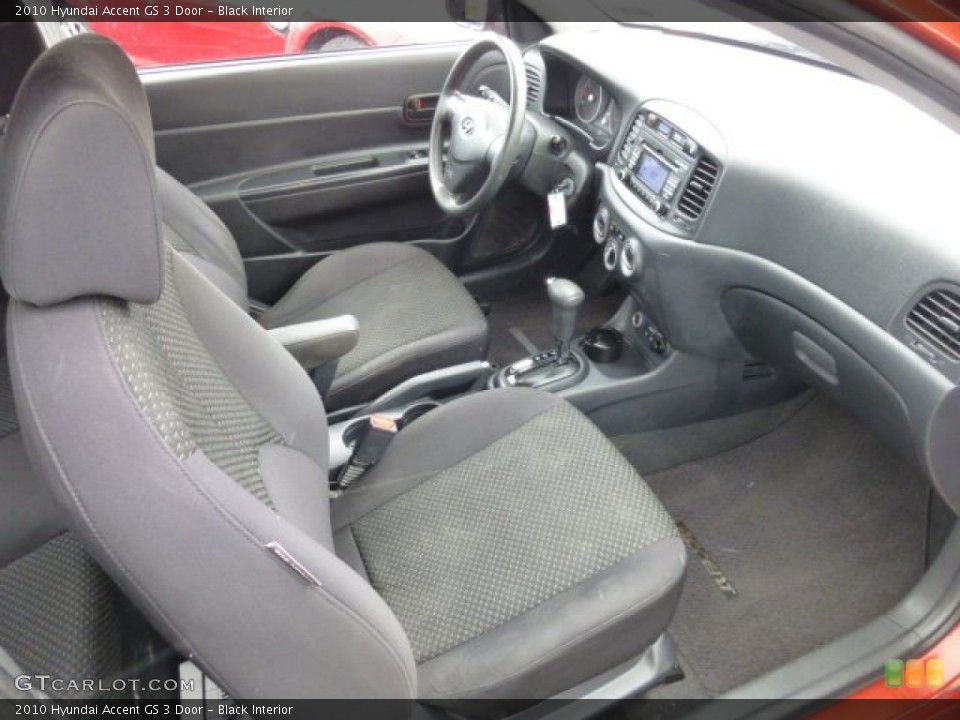 Black Interior Photo for the 2010 Hyundai Accent GS 3 Door #77904124