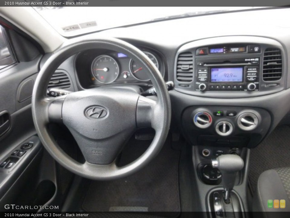 Black Interior Dashboard for the 2010 Hyundai Accent GS 3 Door #77904139