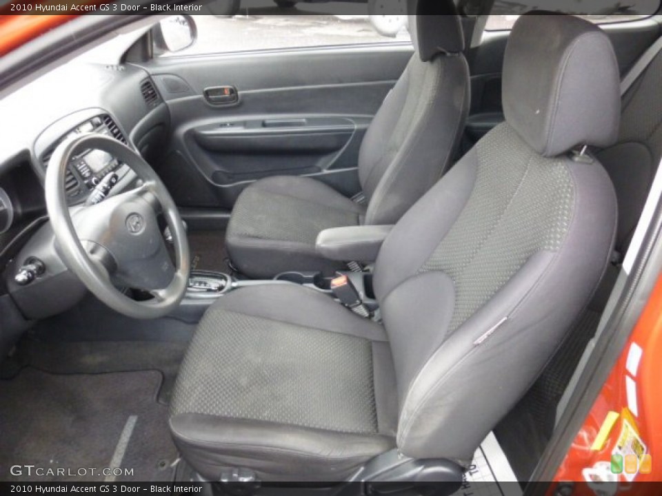 Black Interior Front Seat for the 2010 Hyundai Accent GS 3 Door #77904152