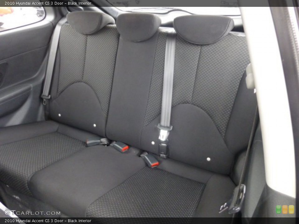 Black Interior Rear Seat for the 2010 Hyundai Accent GS 3 Door #77904175
