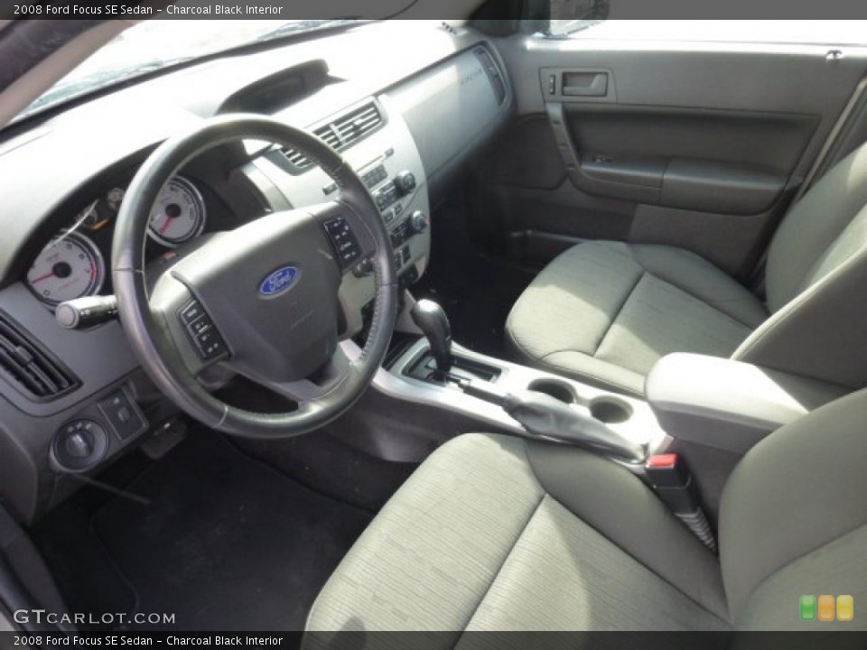 Charcoal Black Interior Prime Interior for the 2008 Ford Focus SE Sedan #77906389