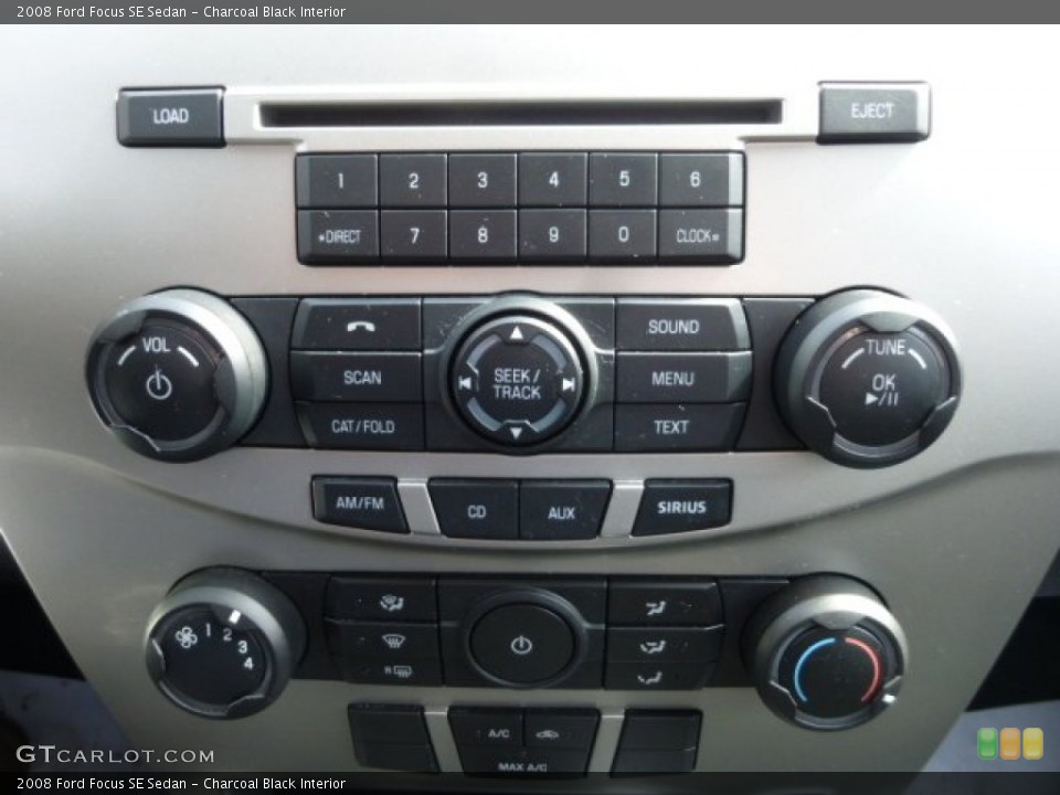 Charcoal Black Interior Controls for the 2008 Ford Focus SE Sedan #77906441