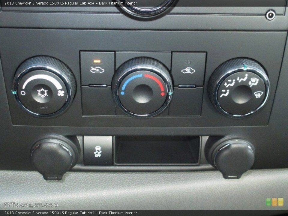 Dark Titanium Interior Controls for the 2013 Chevrolet Silverado 1500 LS Regular Cab 4x4 #77909389