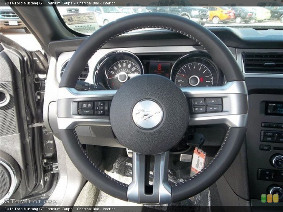 Charcoal Black Interior Steering Wheel for the 2014 Ford Mustang GT Premium Coupe #77909833