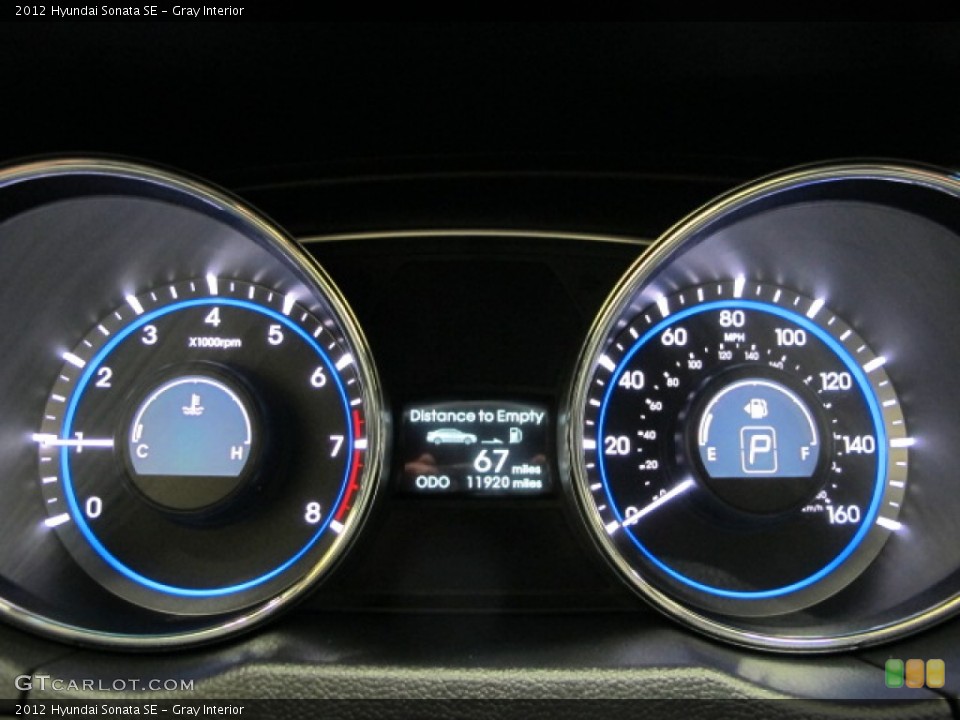 Gray Interior Gauges for the 2012 Hyundai Sonata SE #77910112