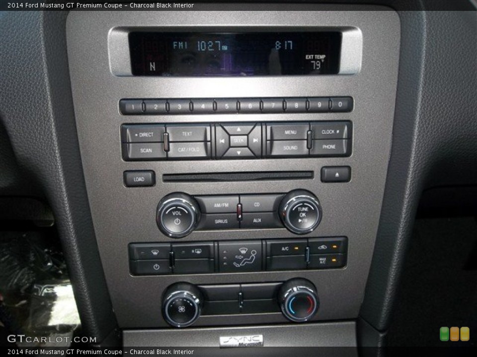 Charcoal Black Interior Controls for the 2014 Ford Mustang GT Premium Coupe #77910559