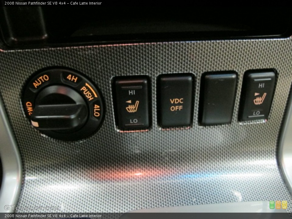 Cafe Latte Interior Controls for the 2008 Nissan Pathfinder SE V8 4x4 #77910844