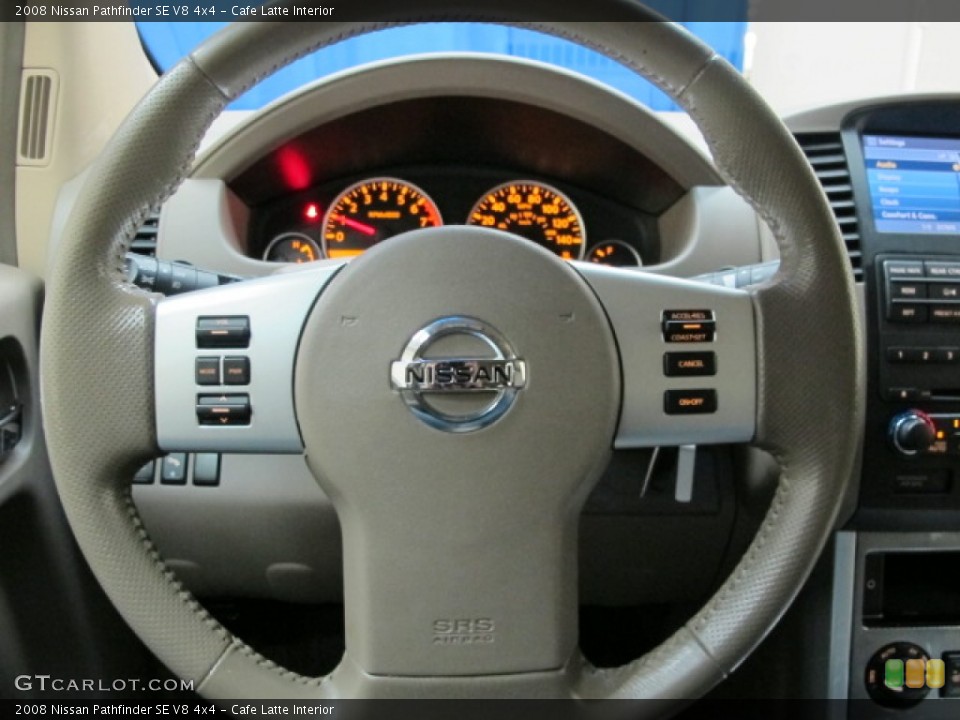 Cafe Latte Interior Steering Wheel for the 2008 Nissan Pathfinder SE V8 4x4 #77910892