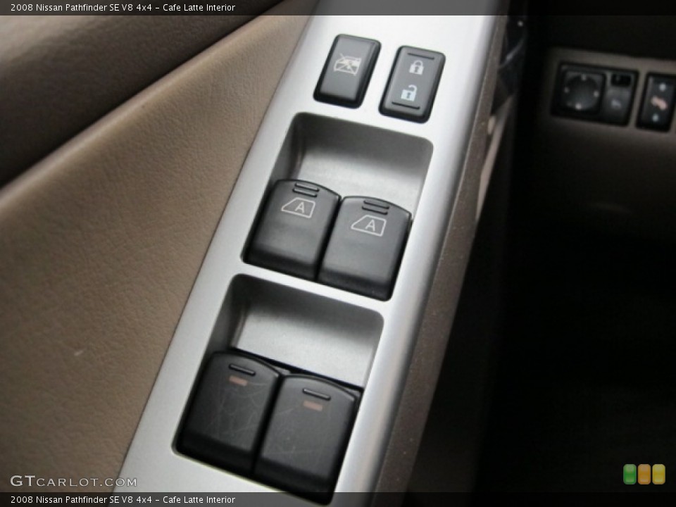 Cafe Latte Interior Controls for the 2008 Nissan Pathfinder SE V8 4x4 #77910919