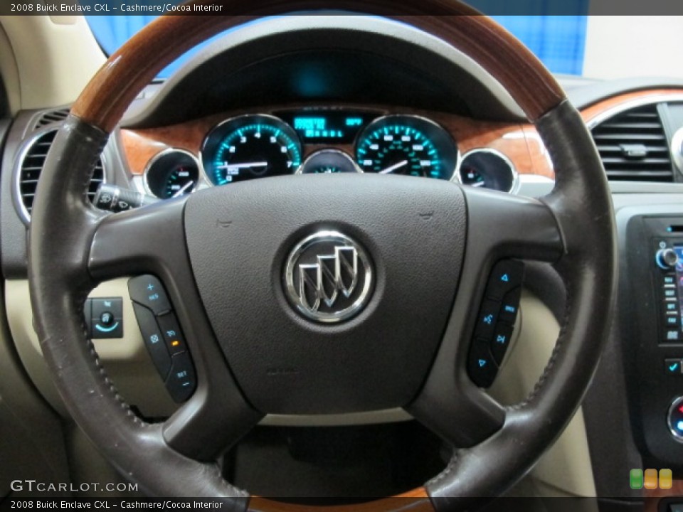 Cashmere/Cocoa Interior Steering Wheel for the 2008 Buick Enclave CXL #77913136