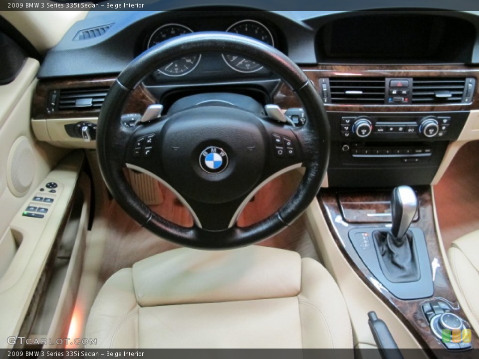 Beige Interior Dashboard for the 2009 BMW 3 Series 335i Sedan #77913577