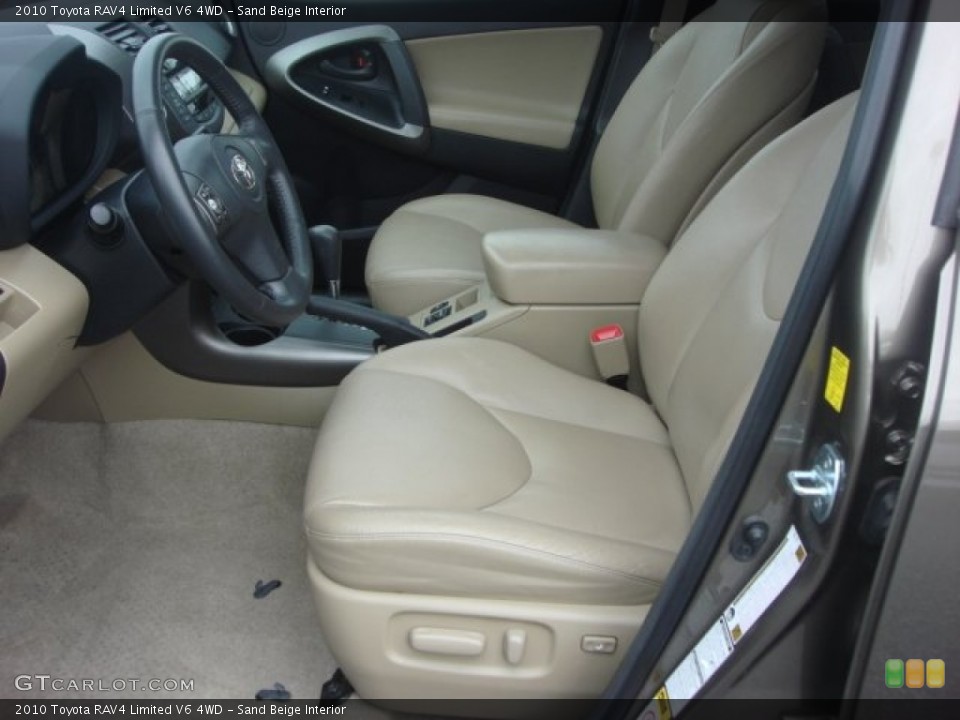 Sand Beige Interior Front Seat for the 2010 Toyota RAV4 Limited V6 4WD #77913685