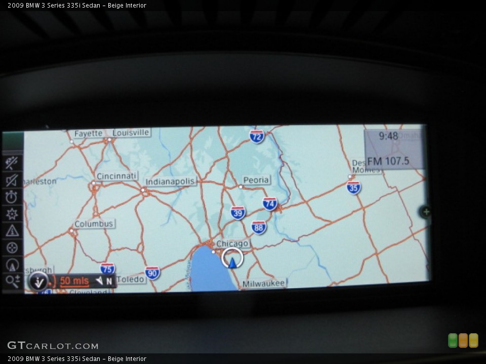 Beige Interior Navigation for the 2009 BMW 3 Series 335i Sedan #77913691
