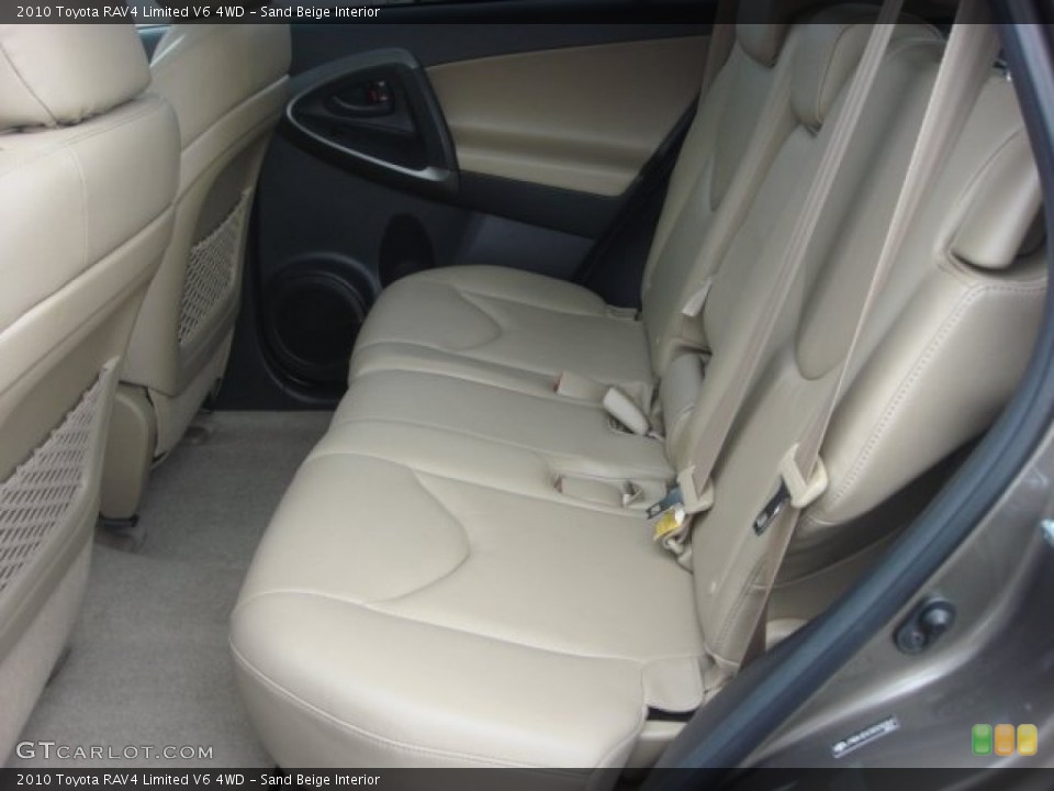 Sand Beige Interior Rear Seat for the 2010 Toyota RAV4 Limited V6 4WD #77913694