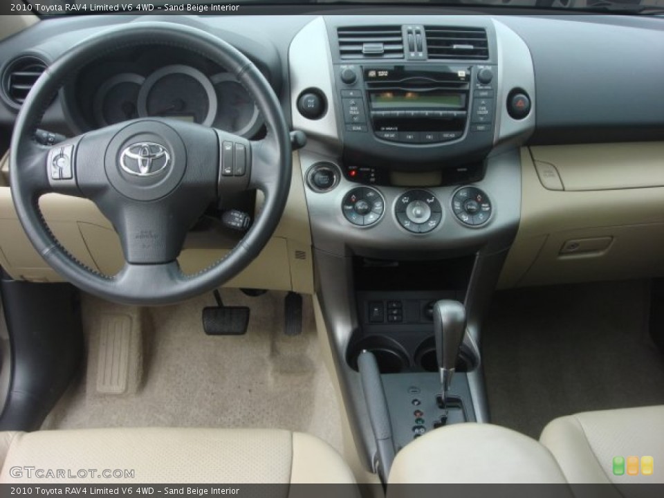 Sand Beige Interior Dashboard for the 2010 Toyota RAV4 Limited V6 4WD #77913706