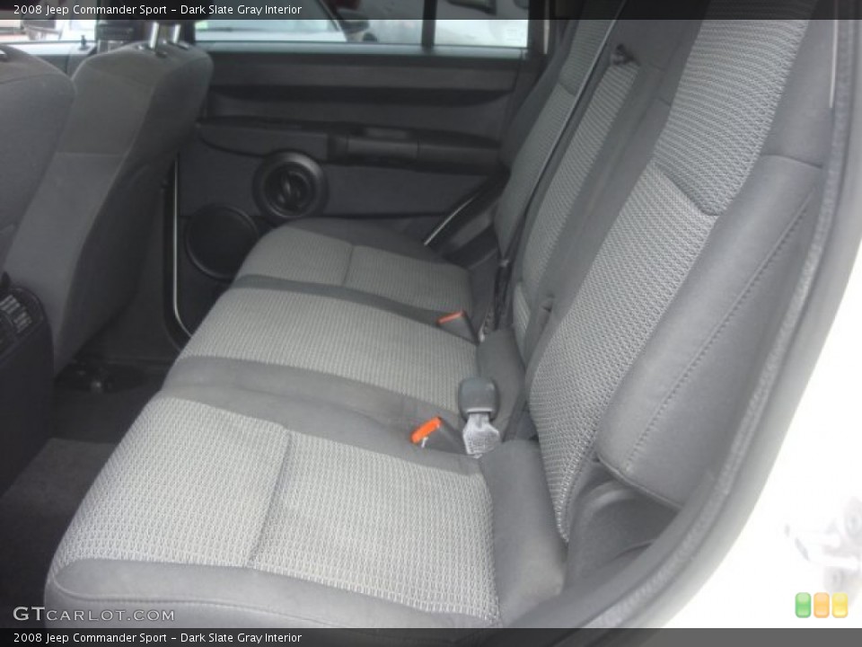 Dark Slate Gray Interior Rear Seat for the 2008 Jeep Commander Sport #77914066