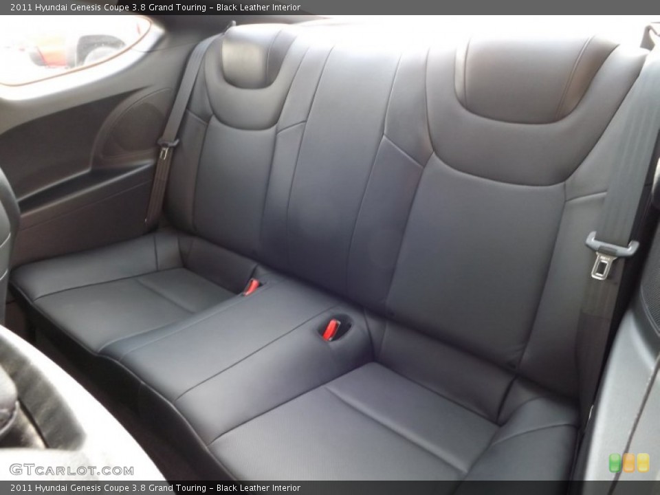 Black Leather Interior Rear Seat for the 2011 Hyundai Genesis Coupe 3.8 Grand Touring #77914520