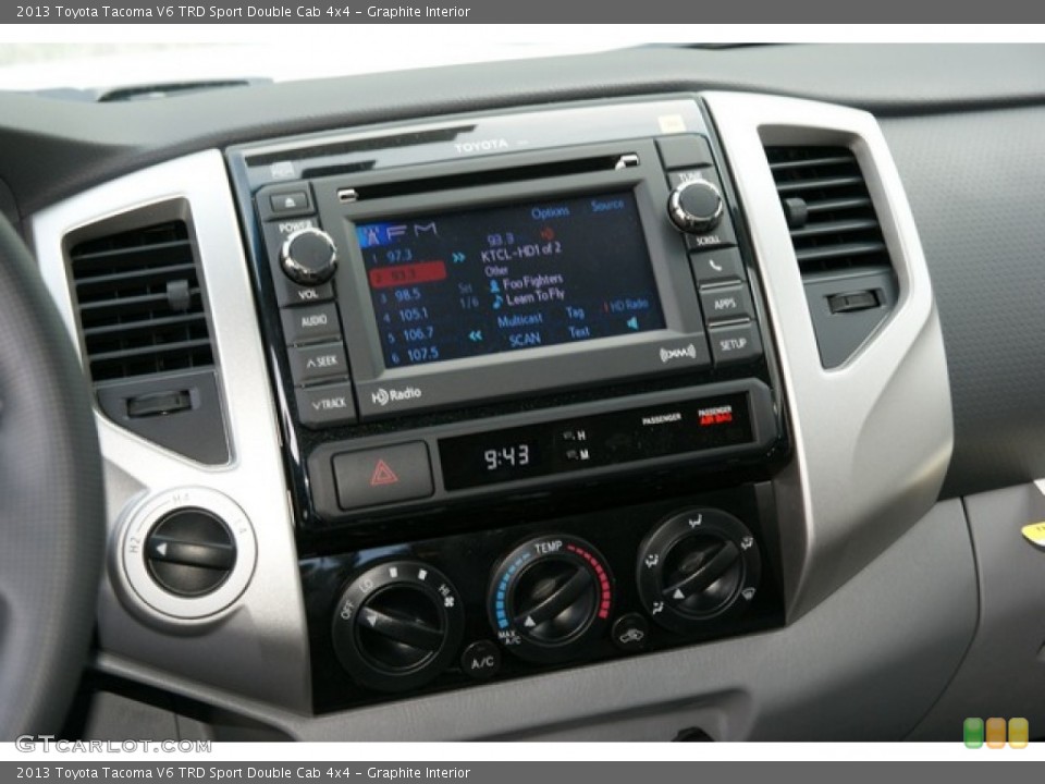 Graphite Interior Controls for the 2013 Toyota Tacoma V6 TRD Sport Double Cab 4x4 #77918536