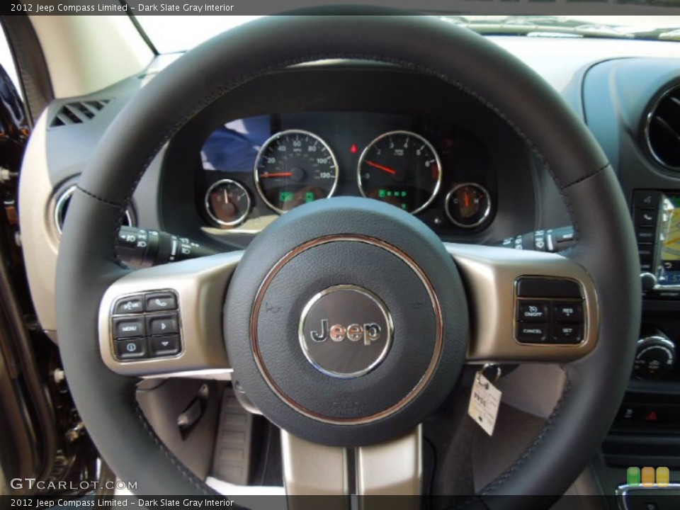 Dark Slate Gray Interior Steering Wheel for the 2012 Jeep Compass Limited #77919758
