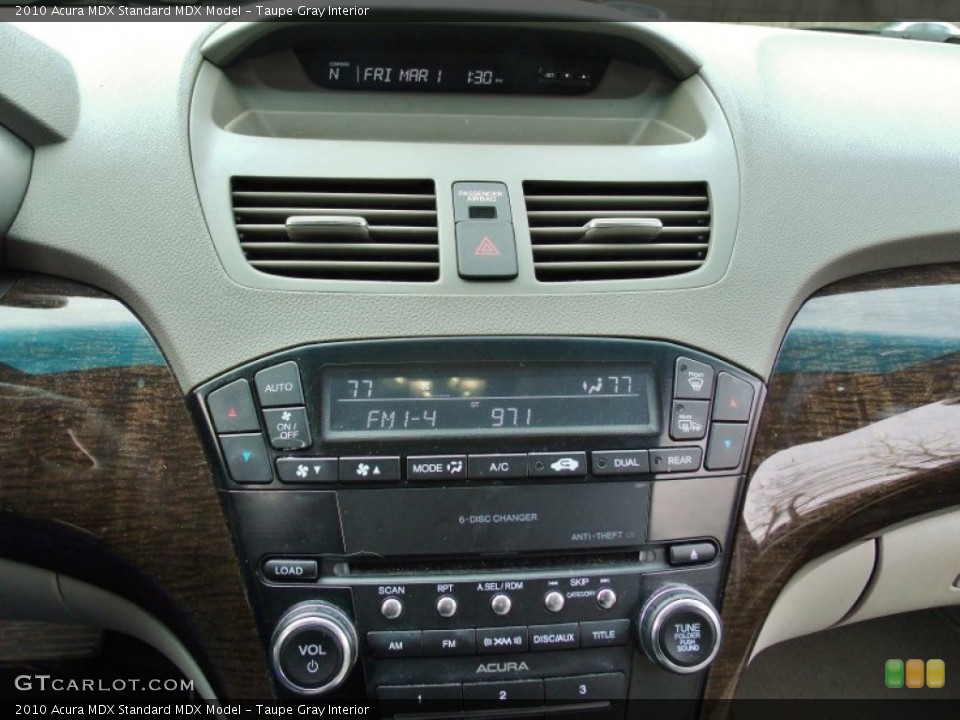 Taupe Gray Interior Controls for the 2010 Acura MDX  #77919885