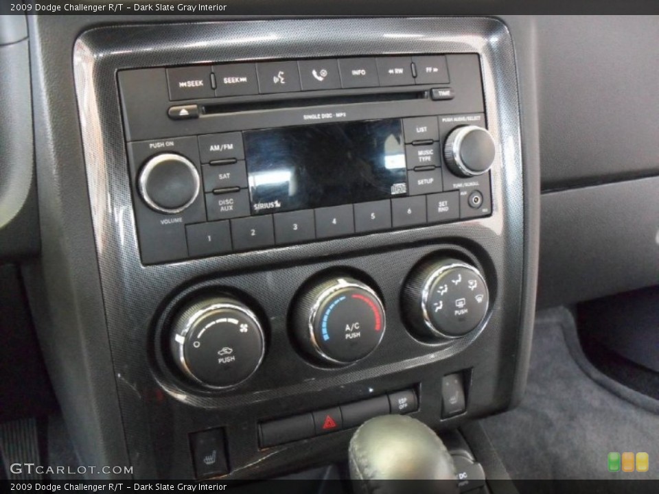 Dark Slate Gray Interior Controls for the 2009 Dodge Challenger R/T #77921266