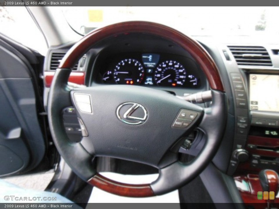 Black Interior Steering Wheel for the 2009 Lexus LS 460 AWD #77921681