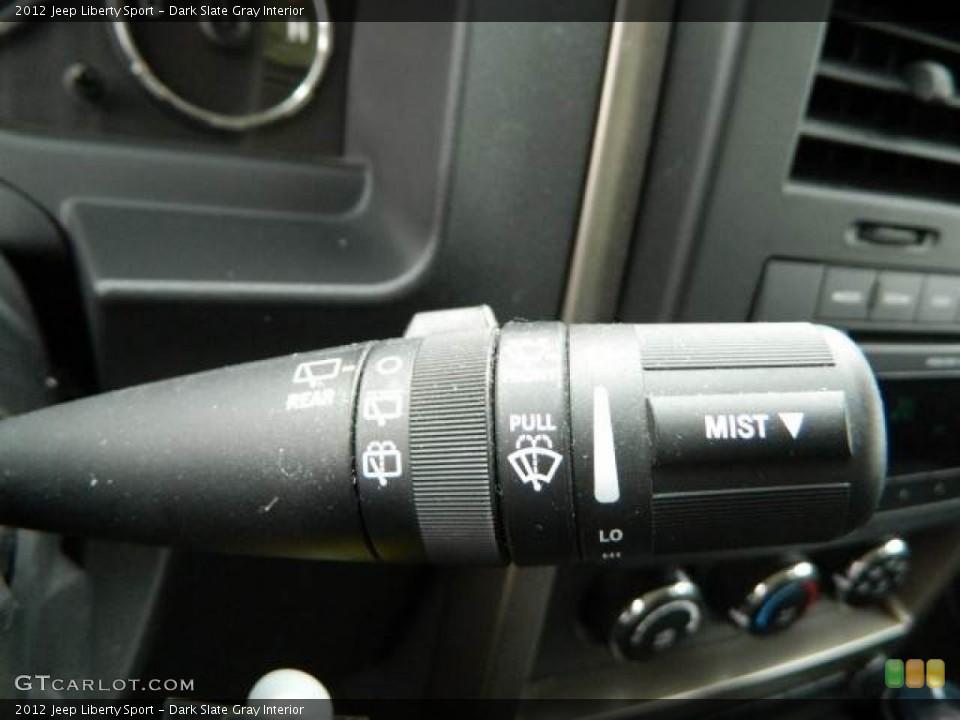 Dark Slate Gray Interior Controls for the 2012 Jeep Liberty Sport #77921944