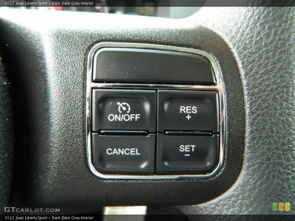 Dark Slate Gray Interior Controls for the 2012 Jeep Liberty Sport #77921974