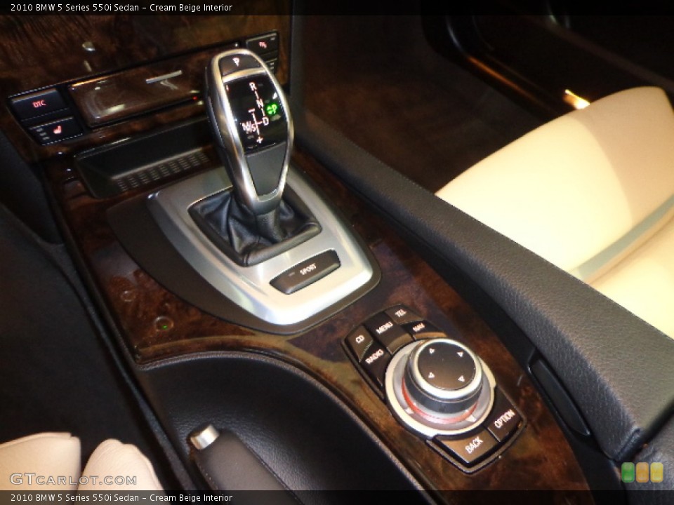 Cream Beige Interior Transmission for the 2010 BMW 5 Series 550i Sedan #77922544