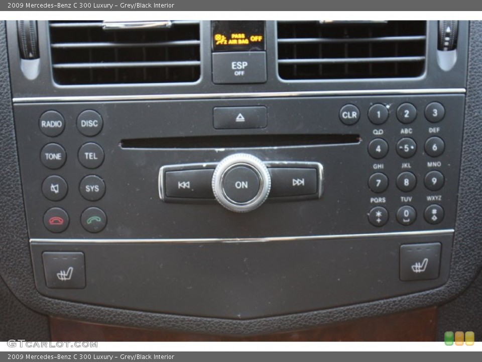 Grey/Black Interior Controls for the 2009 Mercedes-Benz C 300 Luxury #77926012