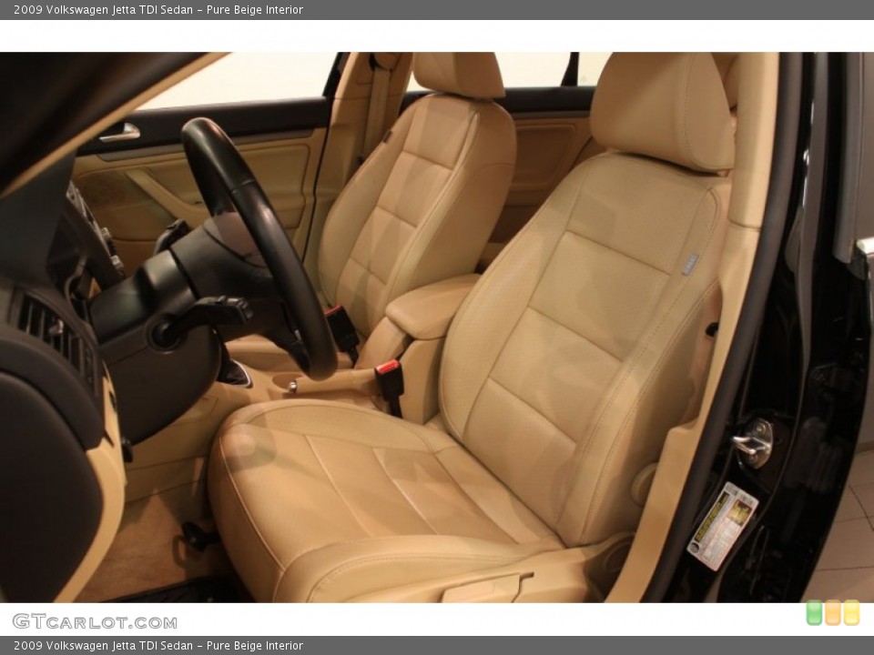 Pure Beige Interior Front Seat for the 2009 Volkswagen Jetta TDI Sedan #77927033