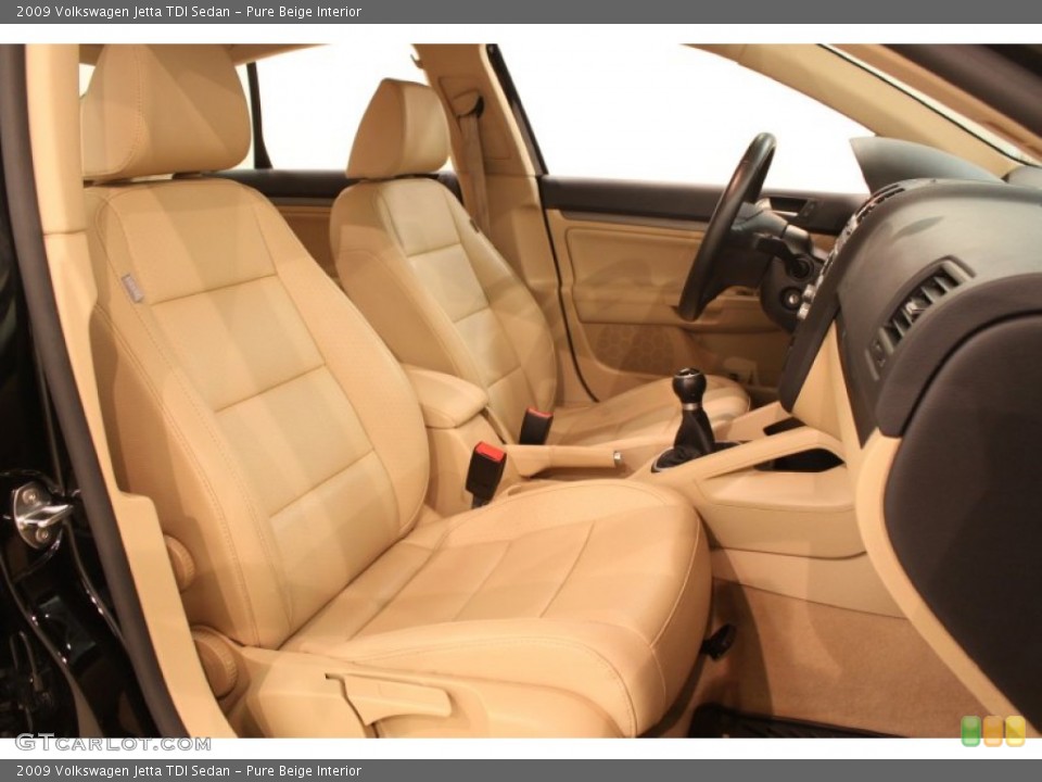 Pure Beige Interior Front Seat for the 2009 Volkswagen Jetta TDI Sedan #77927159