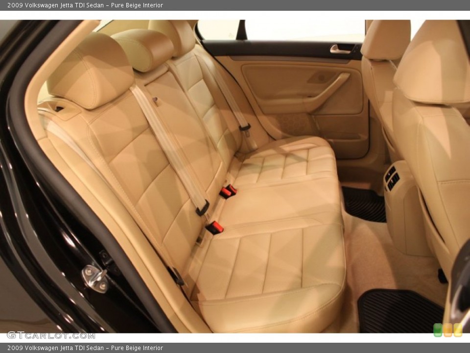 Pure Beige Interior Rear Seat for the 2009 Volkswagen Jetta TDI Sedan #77927185