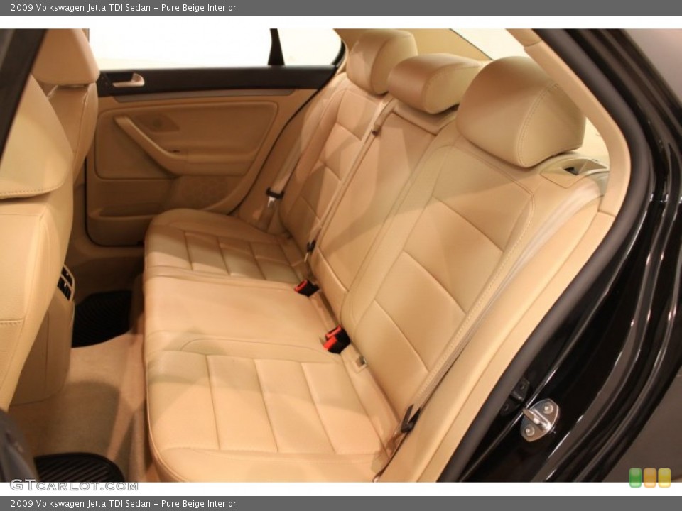 Pure Beige Interior Rear Seat for the 2009 Volkswagen Jetta TDI Sedan #77927207