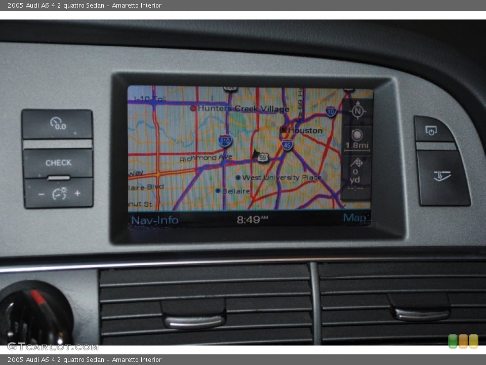 Amaretto Interior Navigation for the 2005 Audi A6 4.2 quattro Sedan #77927209