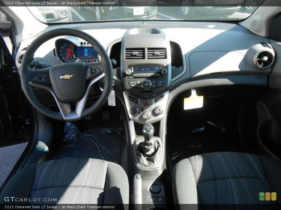 Jet Black/Dark Titanium Interior Dashboard for the 2013 Chevrolet Sonic LT Sedan #77928140