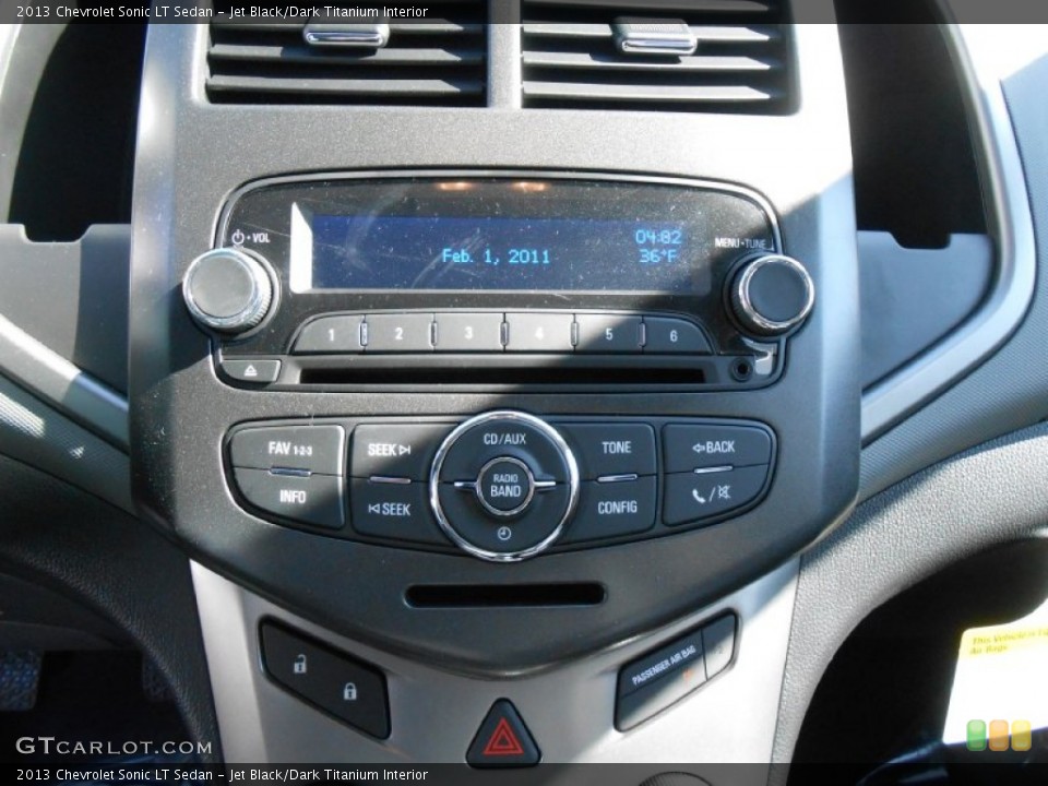 Jet Black/Dark Titanium Interior Controls for the 2013 Chevrolet Sonic LT Sedan #77928201