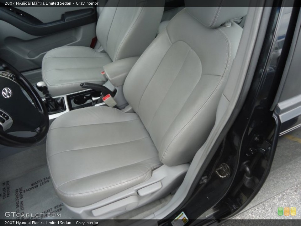 Gray Interior Front Seat for the 2007 Hyundai Elantra Limited Sedan #77929563