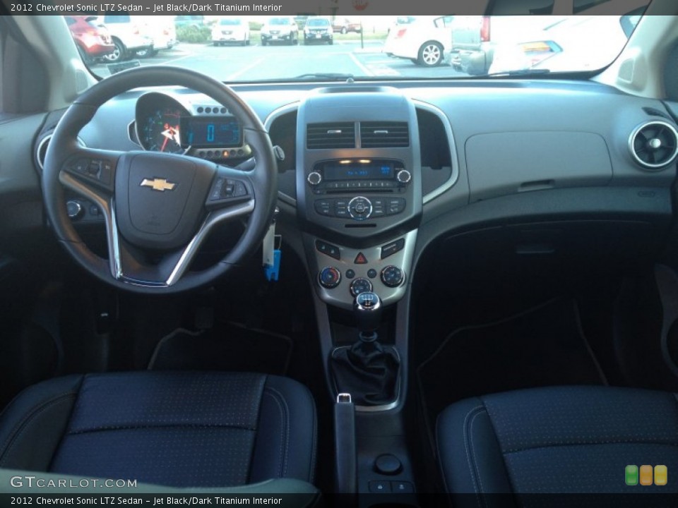 Jet Black/Dark Titanium Interior Dashboard for the 2012 Chevrolet Sonic LTZ Sedan #77929636