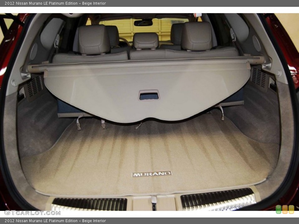 Beige Interior Trunk for the 2012 Nissan Murano LE Platinum Edition #77929664