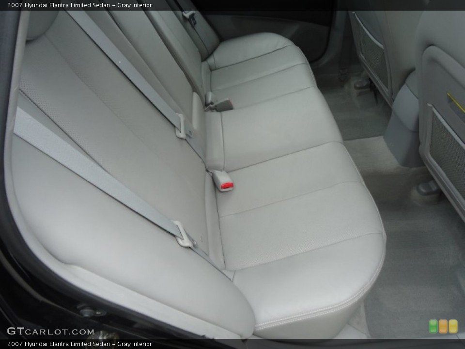 Gray Interior Rear Seat for the 2007 Hyundai Elantra Limited Sedan #77929686