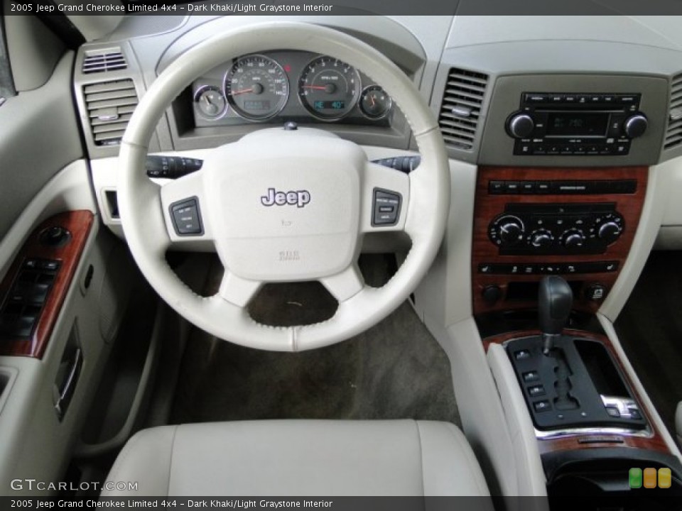 Dark Khaki/Light Graystone Interior Dashboard for the 2005 Jeep Grand Cherokee Limited 4x4 #77929701