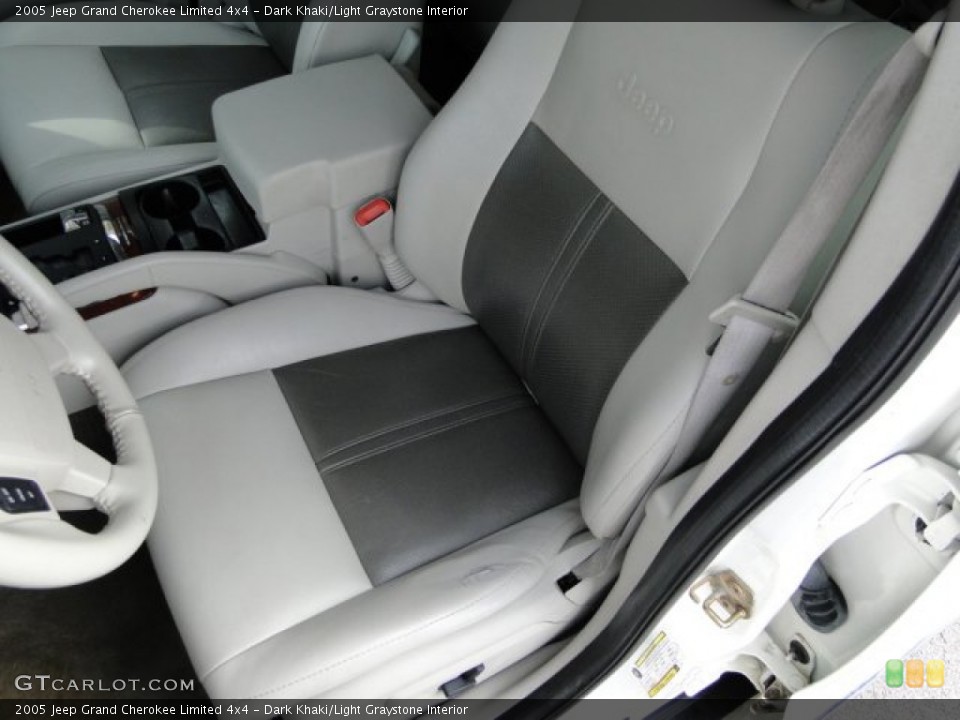 Dark Khaki/Light Graystone Interior Front Seat for the 2005 Jeep Grand Cherokee Limited 4x4 #77929723