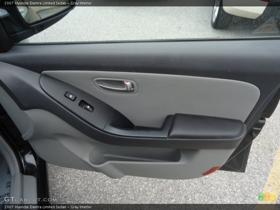 Gray Interior Door Panel for the 2007 Hyundai Elantra Limited Sedan #77929760